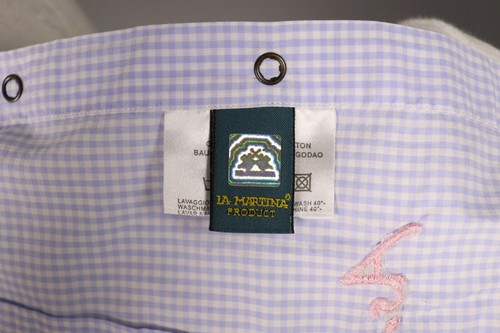 LA MARTINA Multilogo Embroidered Casual Summer Blouse Shirt Size S - Picture 10 of 11