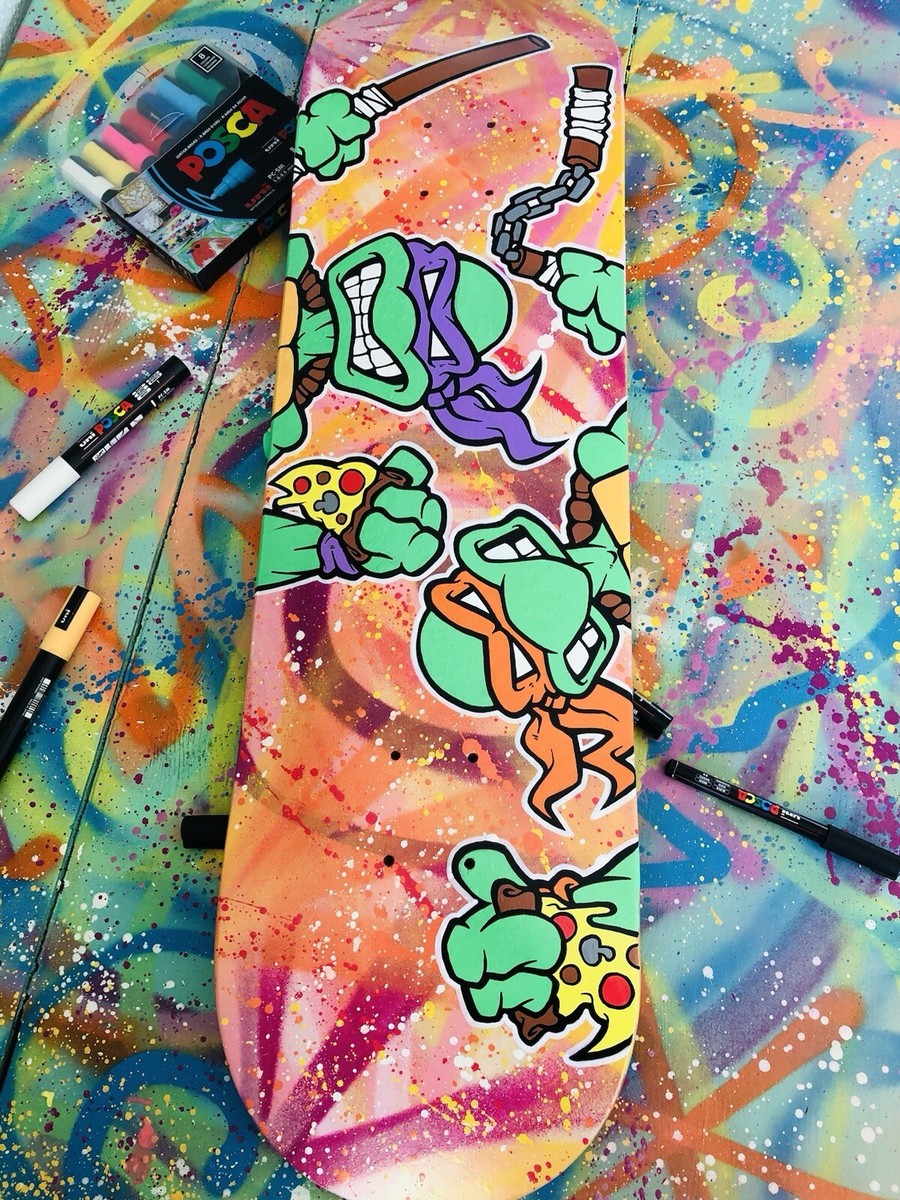 Hand Painted TMNT Canadian Maple Skateboard Deck 8.0 | eBay