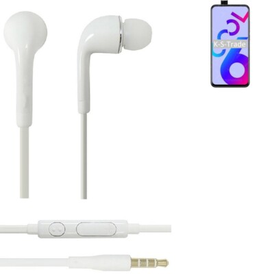 Kopfhörer für Coolpad Cool 6 headset Ohrstöpsel in ear plug weiß