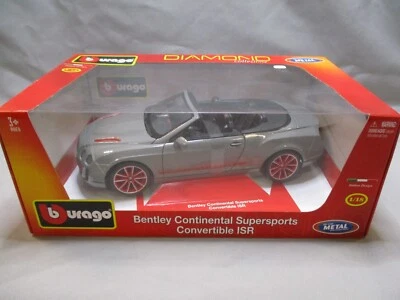 AU275 BURAGO 1/18 BENTLEY CONTINENTAL SUPERSPORT CONVERTIBLE ISR REF 18-11035GY - Photo 1/4