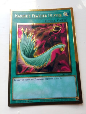 Yugioh Harpie s Feather Duster Gold Rare Mint 1. Auflage MAGO-DE042