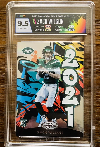 2021 Panini Certified Zach Wilson Graffiti Rookie #2021-17 HGA GMT New York Jets