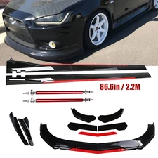 For Mitsubishi Lancer Front Bumper Lip Splitter Spoiler Side Skirt Body Kit