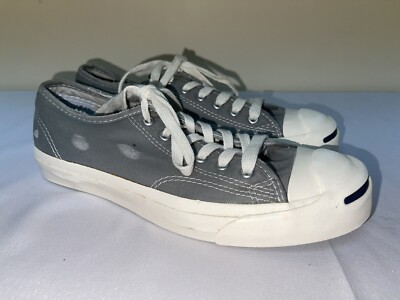 Converse Jack Purcell Gray Ox Distressed Cap Toe Sneakers