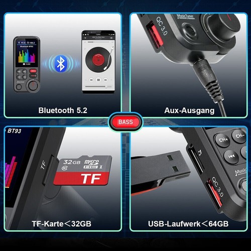 FM Transmitter Bluetooth5.0 KFZ Dual USB Auto Ladegerät für Handy Radio Adapter - Bild 15 von 17