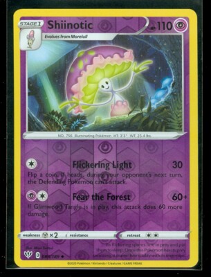Pokemon SHIINOTIC 080/189 Darkness Ablaze - Rev Holo - - MINT