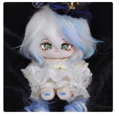 Anime Game Furina 20cm Plush Doll Genshin Impact Stuffed Dress Up Plushie Toy
