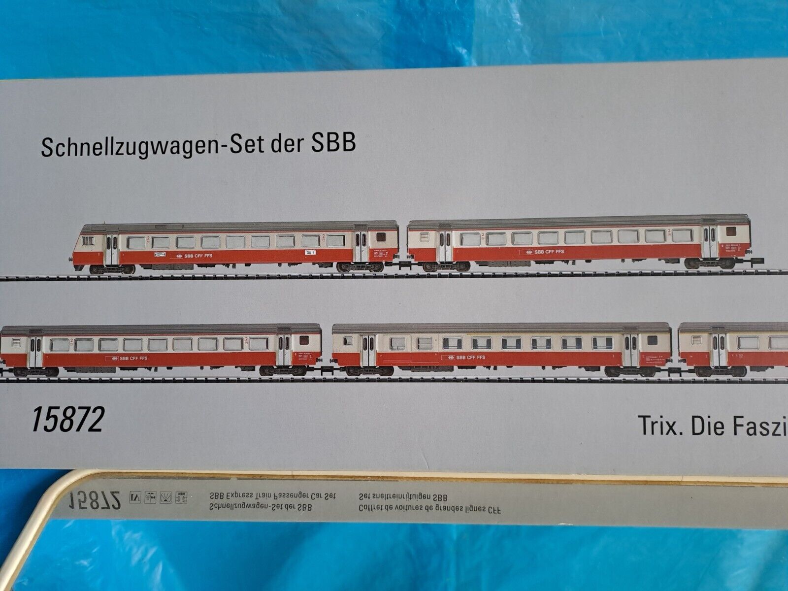 Mini Trix 15872 Schnellzugwagen Set SBB 5 teilig NEU unbenutzt Spur N (584)