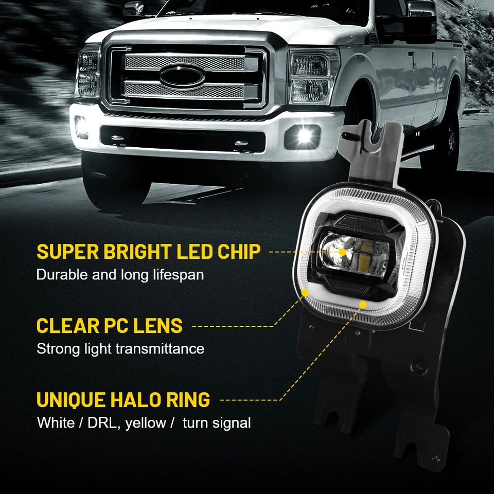 Luces antiniebla LED Super Duty 2008-2010 para Ford F-250 F-350 F-450 F-550 Foto 2 de 4