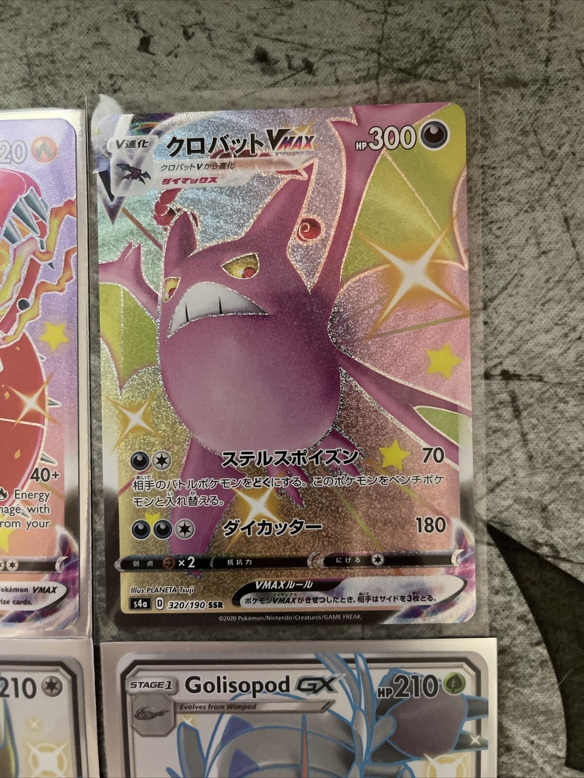 Carta Gigante Pokemon Crobat VMAX Shiny Português Card Original