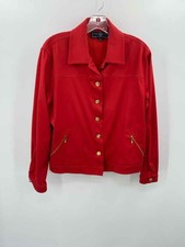 Pre-Owned St John Red Size Small Button Jacket