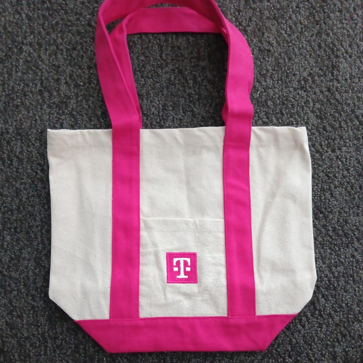 HLT Canvas Mini Tote トートバッグ pink white NEW T-MOBILE Tmobile Mini Canvas Tote Bag White Pink 12.5 x 10.5