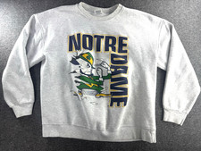 Vintage Notre Dame Fighting Irish Sweatshirt Mens XL NCAA Football Nutmeg USA