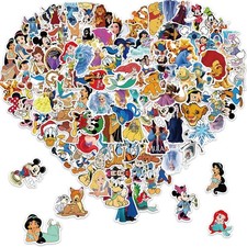 100Pcs Disney Cartoon Vinyl Stickers Waterproof for Kids Water Bottles Laptop