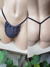 Gray string's. See G-string swimwear for men. Breathable men's thongs. Size L.