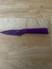 Kuhn Rikon Swiss Design 7.5” Serrated Blade (3.5”) Kitchen Knife Purple