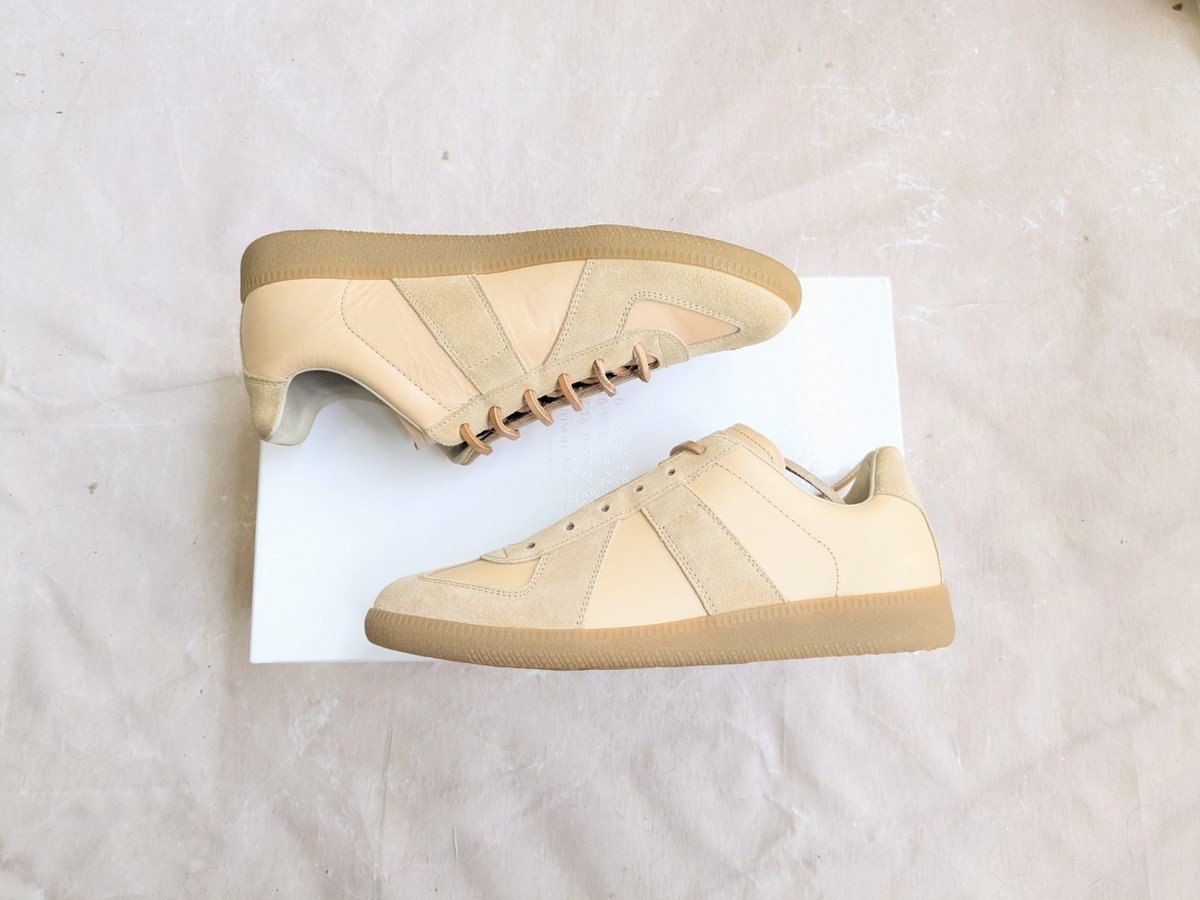 Maison Margiela GAT Sneakers Beige Men 7 40 Paint Splatter Suede