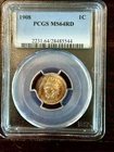 1908 ￼ Indian  Cent PCGS MS64