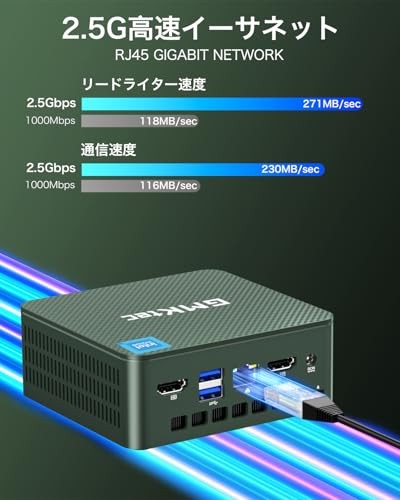 GMKtecミニpc N100 Win11 Pro DDR5 12GB+512G GMKtec Desktop Mini PC Windows 11 Pro Intel N100 12GB DDR5