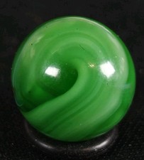 Vintage Marble - Green 9 And Tail Slag .63"