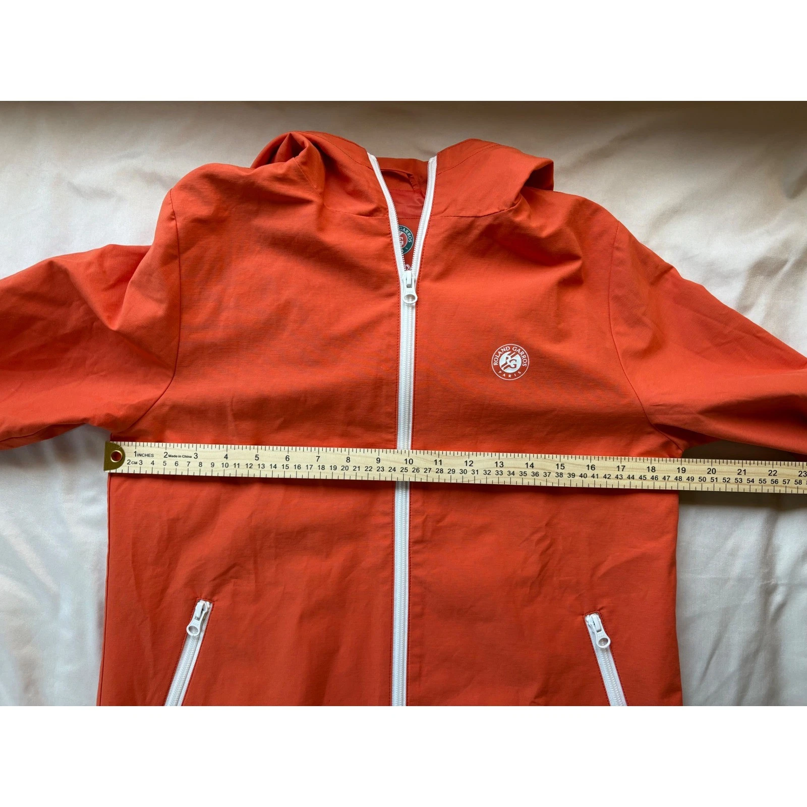 Roland Garros French Open Official Hooded Windbreaker Jacket Orange Small image 5