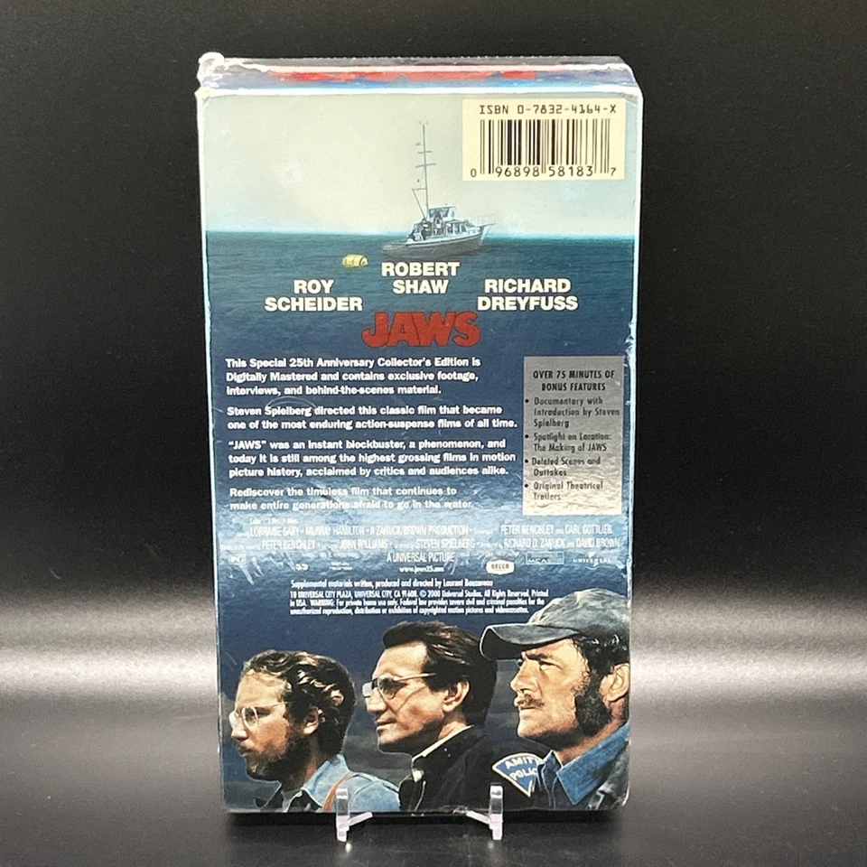 Jaws (VHS, 2000) Anniversary Collector’s Edition Two Tape Set New & Sealed - Image 2 of 4