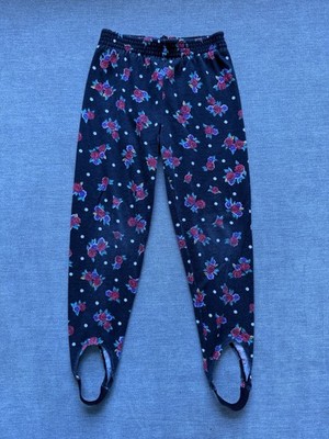 Vintage Toddler 4T Stirrup Strap Leggings Floral 90 s Noah s Ark Made In USA