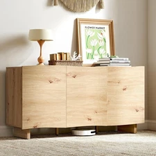 CANMOV Sideboard Buffet Cabinet with Storage,Modern Wave Credenza Accent Cabinet