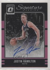 2016 Donruss Optic Signature Series Pink Prizm 2/25 Justin Hamilton #8 Auto 0c2