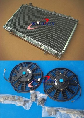 ALUMINUM RADIATOR &FANS for MITSUBISHI FTO 1994-2000 Manual 1995 1996 1997 98 99