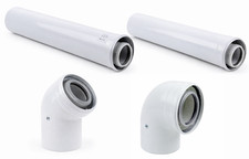 Abgasrohr  DN 80/125 mm  Brennwert  Winkel Bogen Rohr/Abgassystem/Erdgasheizung#