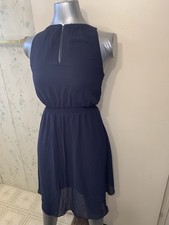 H&M Chiffon Navy Blue Dress, Girl Teens, Size 2