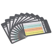 10PCS Golfing Club Range Chart Card Double Sided Portable Waterproofing Quick
