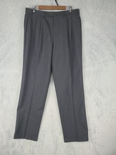 Lauren Ralph Lauren Pants Mens 36x32 Gray 100 Wool Total Comfort Pleated Dress