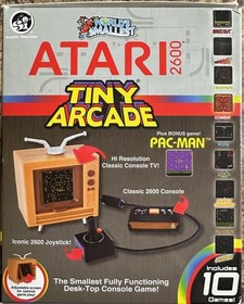 New Atari 2600 Tiny Arcade 10 Games on Smallest Desk Top Console ~ Really Works