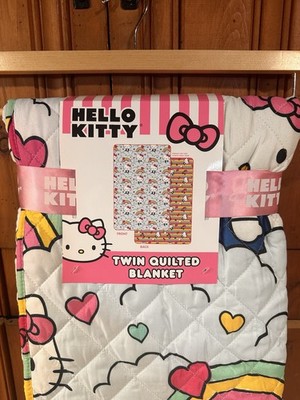 Hello Kitty Twin Quilt Rainbow Cloud
