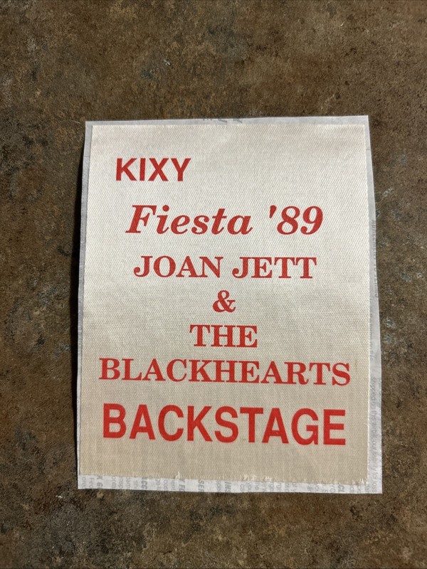 Vintage 1989 Joan Jett And The Blackhearts Cloth Backstage Pass