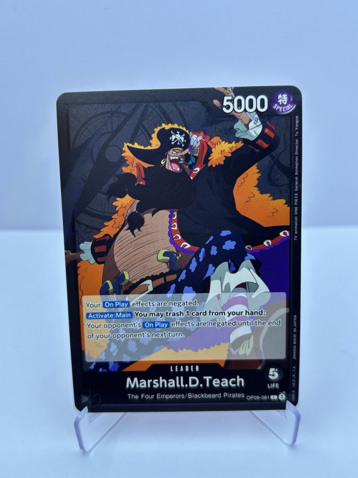 Marshall.D.Teach (081) OP09-081 Emperors in the New World Regular Leader