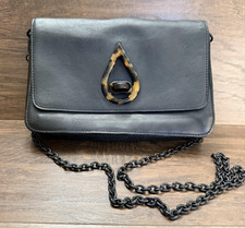 Borsa a tracolla Kenzo donna piccola pelle nera tracolla catena tartaruga chiusura girevole