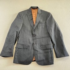 Joseph A Bank Men's Charcoal Pinstripe Wool Suit Separate Blazer Jacket size 35