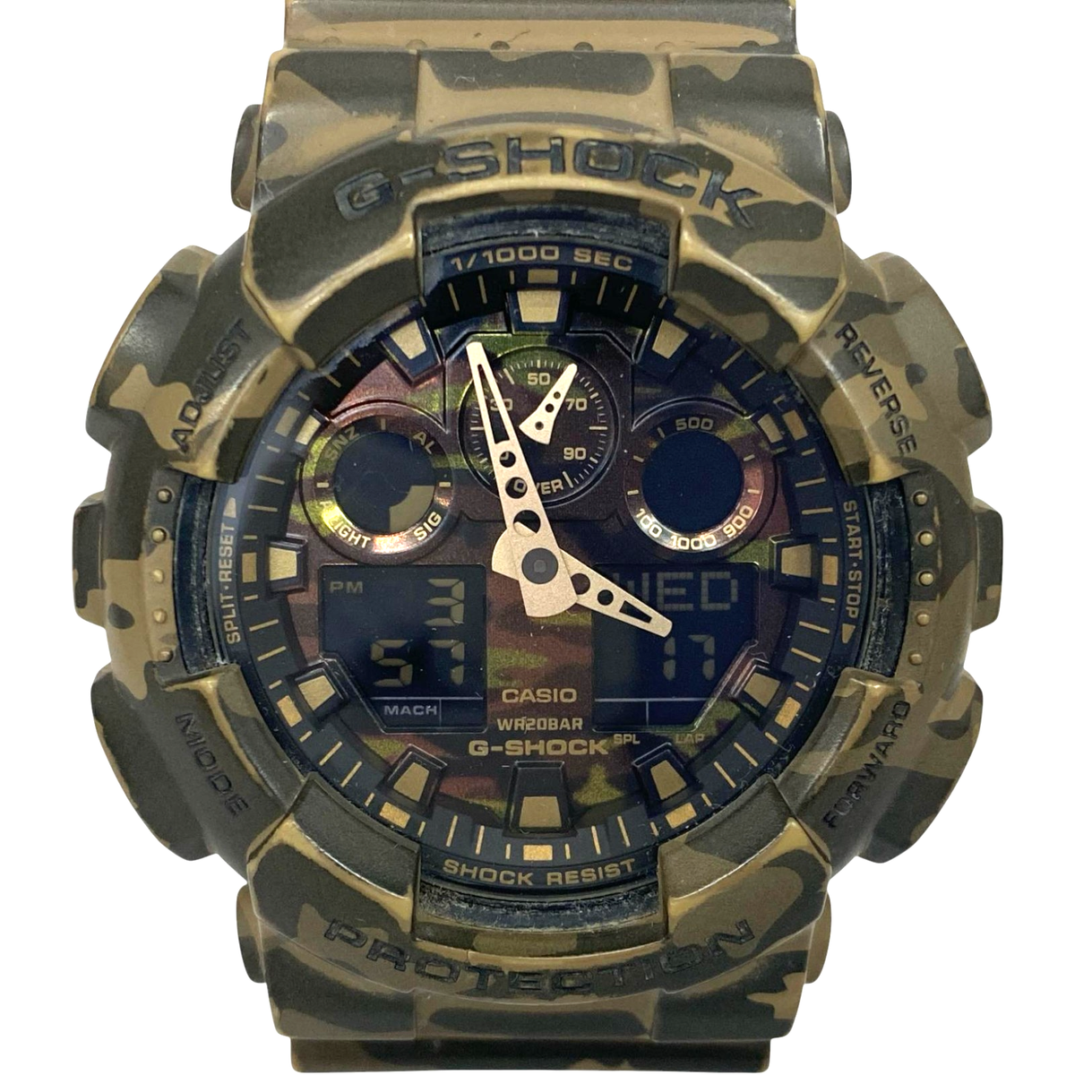 時計 CASIO G-SHOCK GA-100CM CASIO G SHOCK GA-100CM Military Camouflage Analog Digital Mens