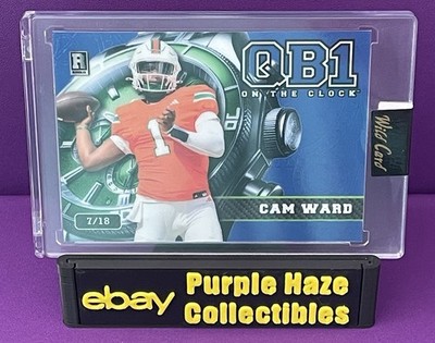 2024 Wild Card QB1 On The Clock  Cam Ward # OCW-BL-CW3  Rookie /18