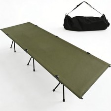 2-Height Adjustable Camping Cot, 300 lbs Capacity Heavy Duty Portable