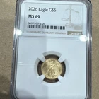 U.S. Mint American Eagle Gold Coin 1/10 oz 2026 NGC MS 69 8697999-458