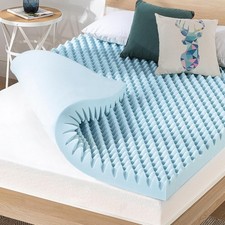 4 Inch Egg Crate Memory Foam Mattress Topper with Cooling Gel Infusion
