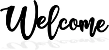 Welcome Metal Sign Wall Decor Cutout Letters Hanging Art for Home & Office