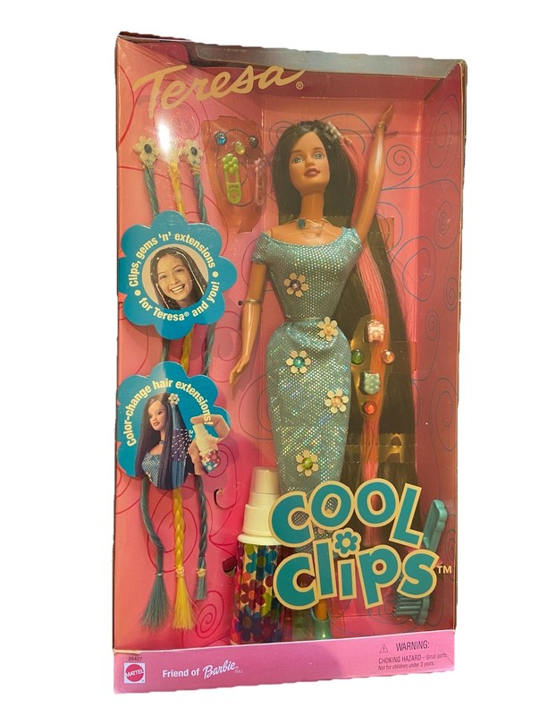 Vintage 1999 Cool Clips TERESA Friend Of Barbie Mattel New In Box # 26427 SEALED