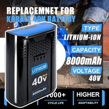 40V 8.0Ah KM 2041B-06 Battery for Kobalt 40V MAX Battery 2540C-06 High Capacity