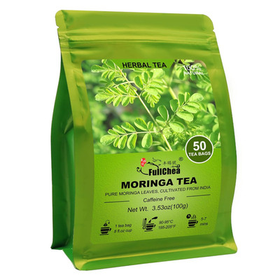 - Moringa Tea, 50 Teabags - Pure & Natural Moringa Leaves, Cultivated from India