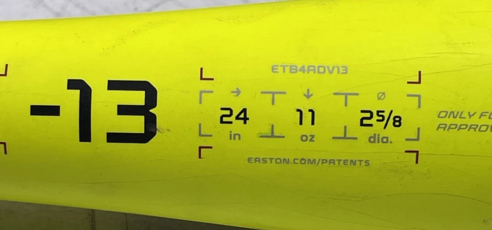 Bola de beisebol EASTON ADV ETB4ADV13 -13 2 5/8 24/11 oz EUA - Imagem 3 de 4